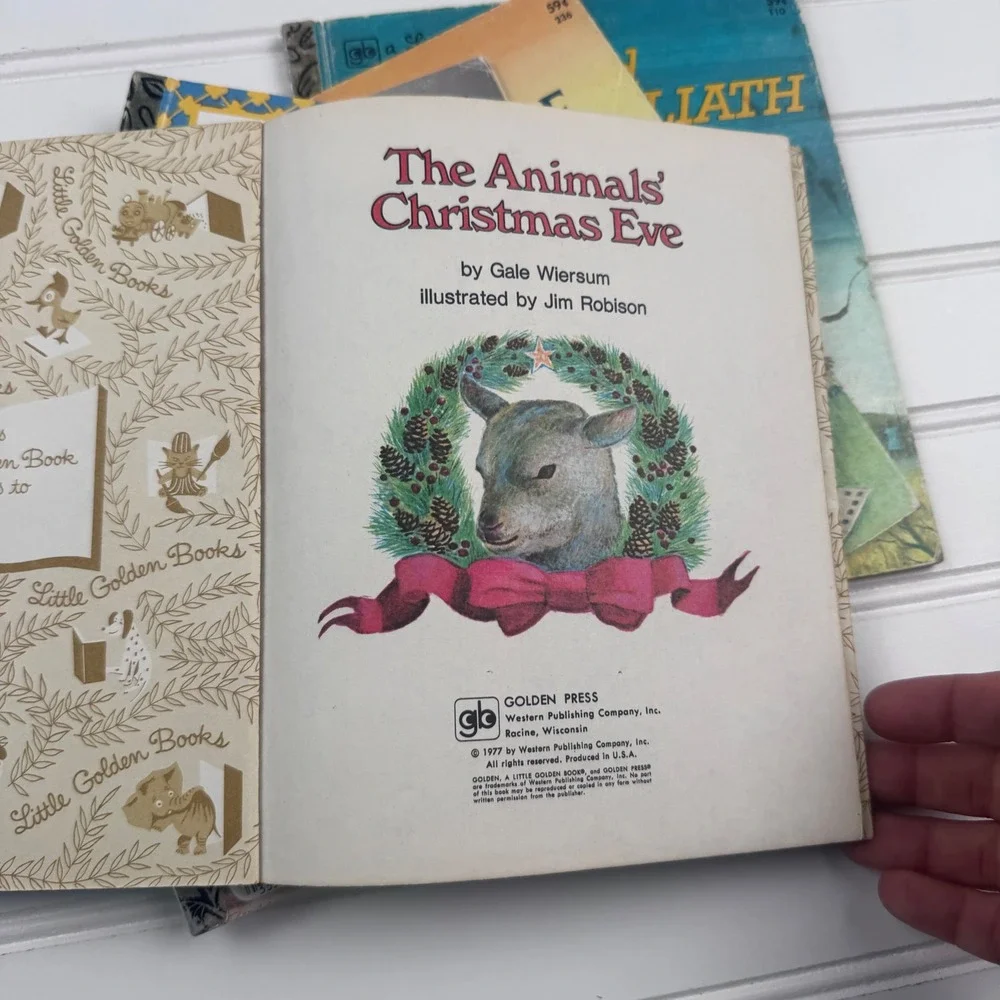 Vintage Lot of 5 Golden Books Daniel in the Lions Den David and Goliath 80s